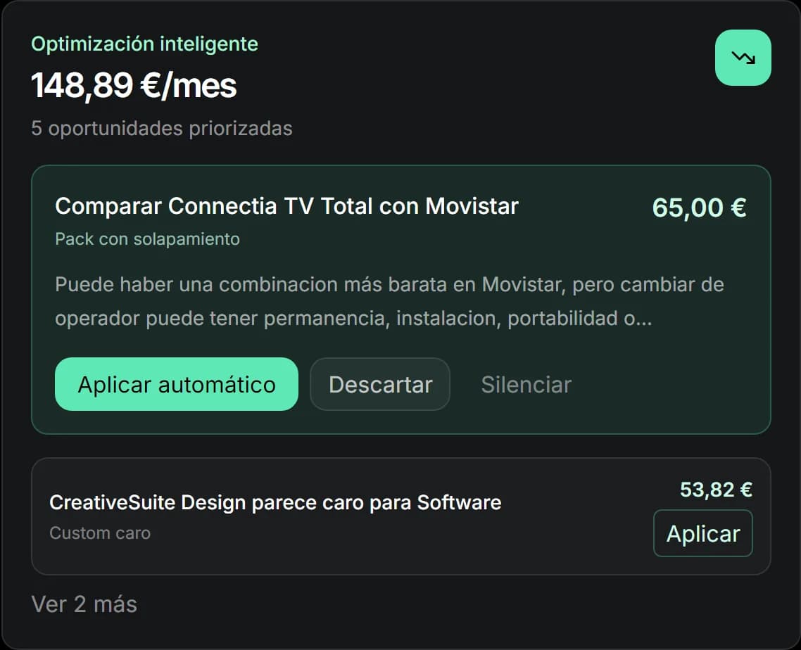 Recomendaciones de ahorro con el importe mensual que podrías ahorrar